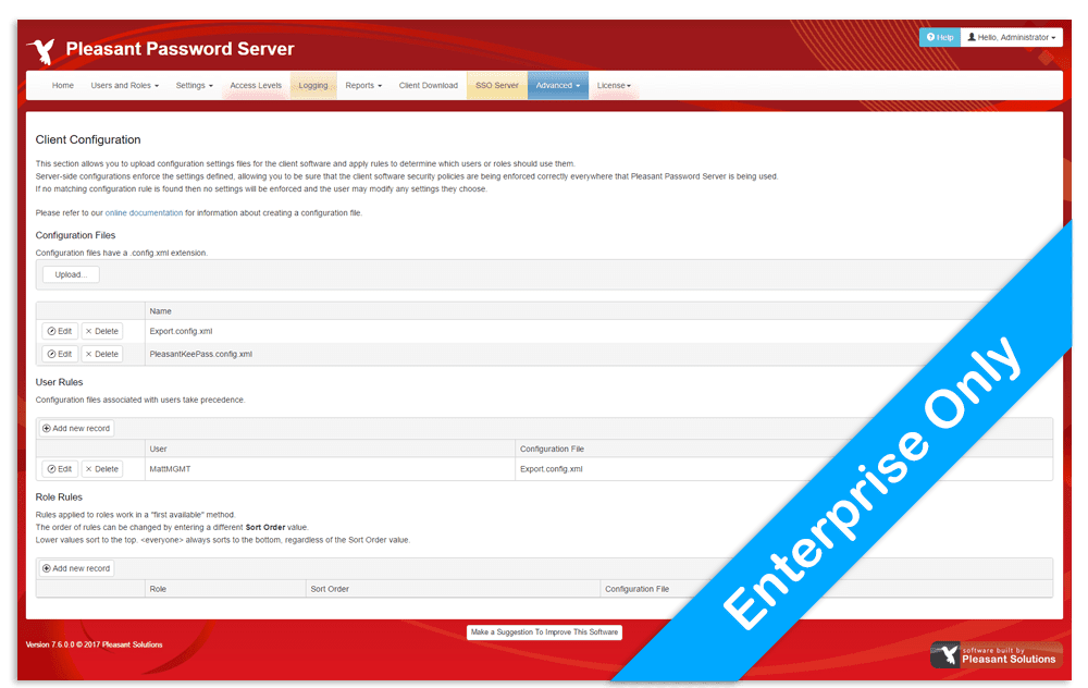 Configuration du client Keepass - Pleasant Password Server